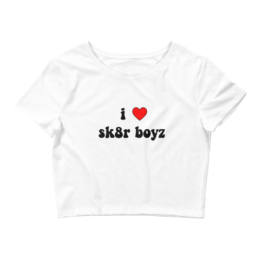 I <3 SK8R BOYZ CROP TEE